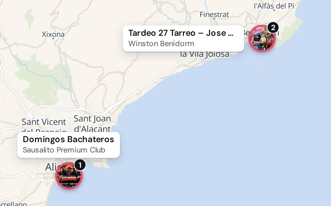 Les soirées bachata de ce soir à Benidorm&nbsp;: Sausalito Premium Club, Winston Benidorm