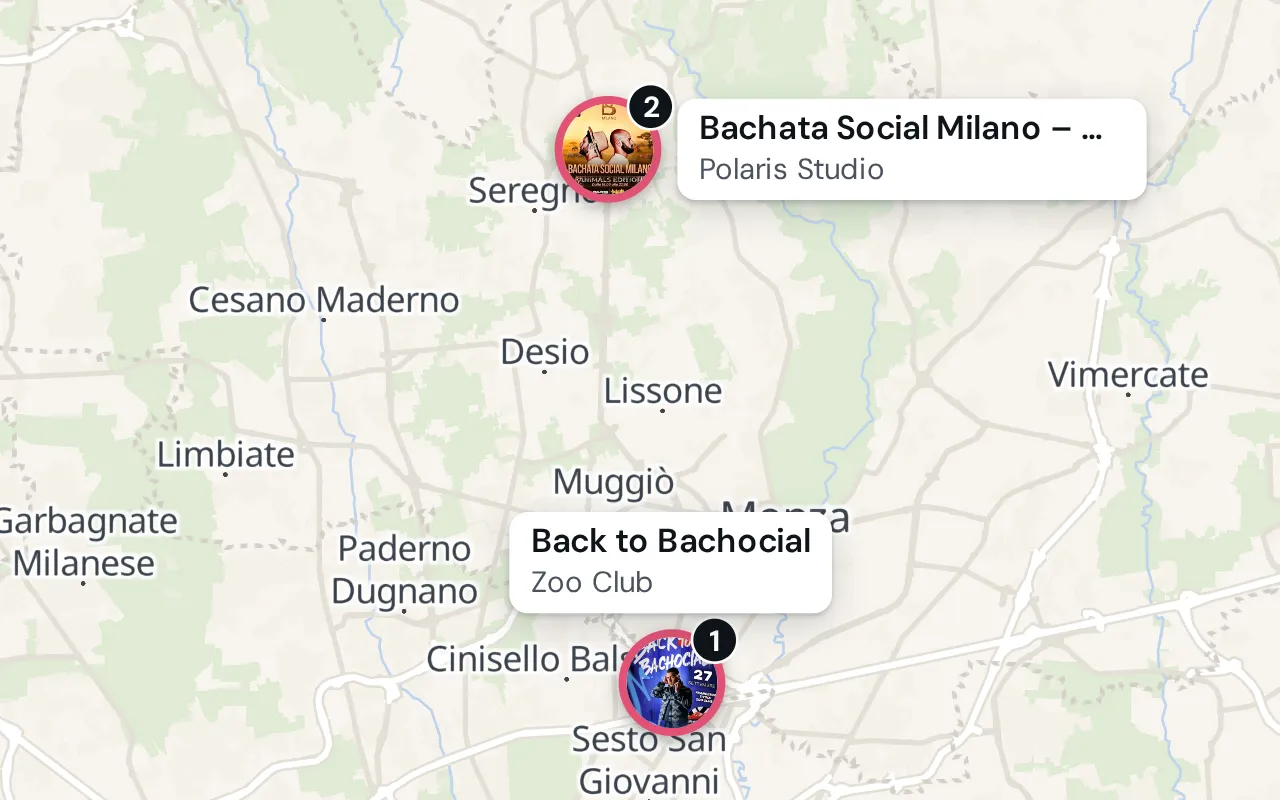 Les soirées bachata de ce soir à Milan&nbsp;: Zoo Club, Polaris Studio