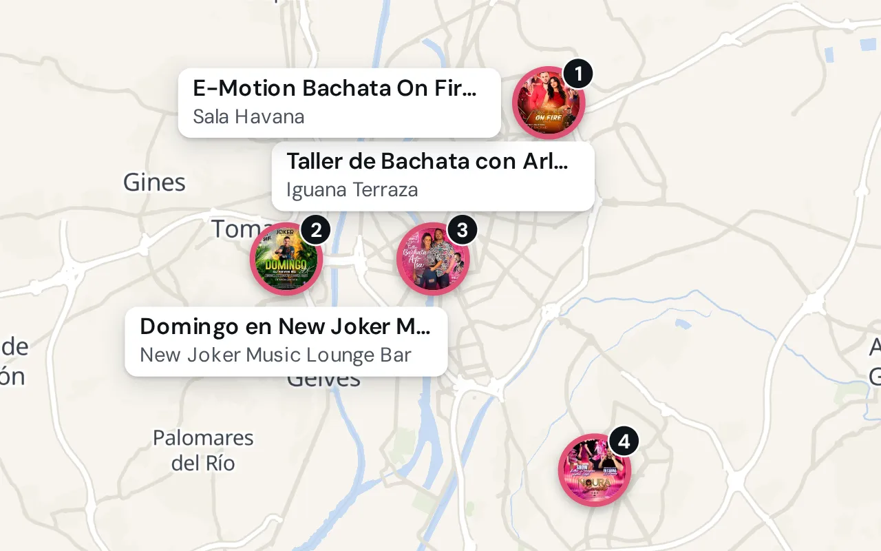 Les soirées bachata de ce soir à Séville&nbsp;: Sala Havana, New Joker Music Lounge Bar, Iguana Terraza, Noura La Terraza